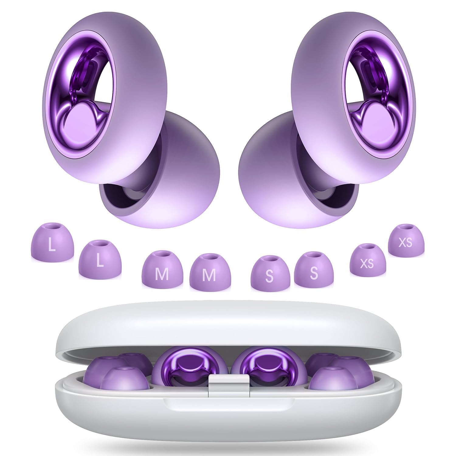 QWH Tappi Per Orecchie In Silicone Musicisti - Protezione 24dB Per Concerti, DJ, Sport E Lavoro, Fedeltà Audio, Riutilizzabili Con 4 Inserti