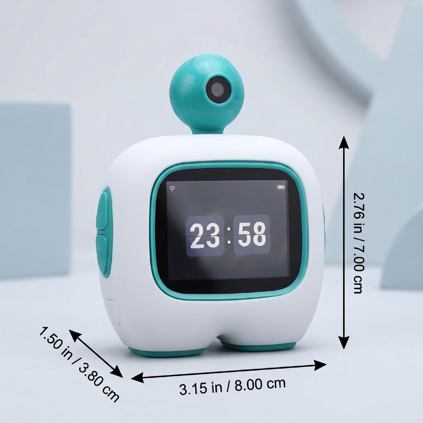 Fockety Robot con IA, Robot Interactivo con 40 Tonos de Voz y batería de 1500 mAh, 8 x 7 x 3,8 cm. Mascota electrónica Recargable de Escritorio, Asistente de Aprendizaje para niños