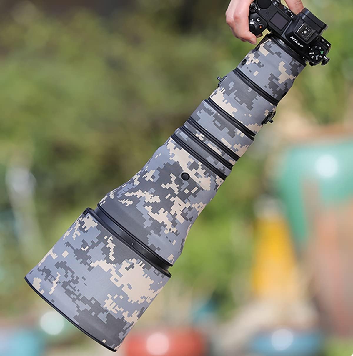 Fujing Waterproof Lens Camouflage Coat for Nikon Z 800mm f6.3 VR S Camouflage Rain Cover Lens Protective Sleeve Guns Case Clothing CSMC