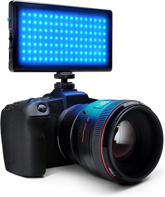 Lume Cube RGB Panel Pro | Full Color RGB Light for Professional DSLR Cameras | Adjustable Color, Bluetooth Compatible, Intelligent LCD, Long Battery Life | Camera Lighting for Photography and Video