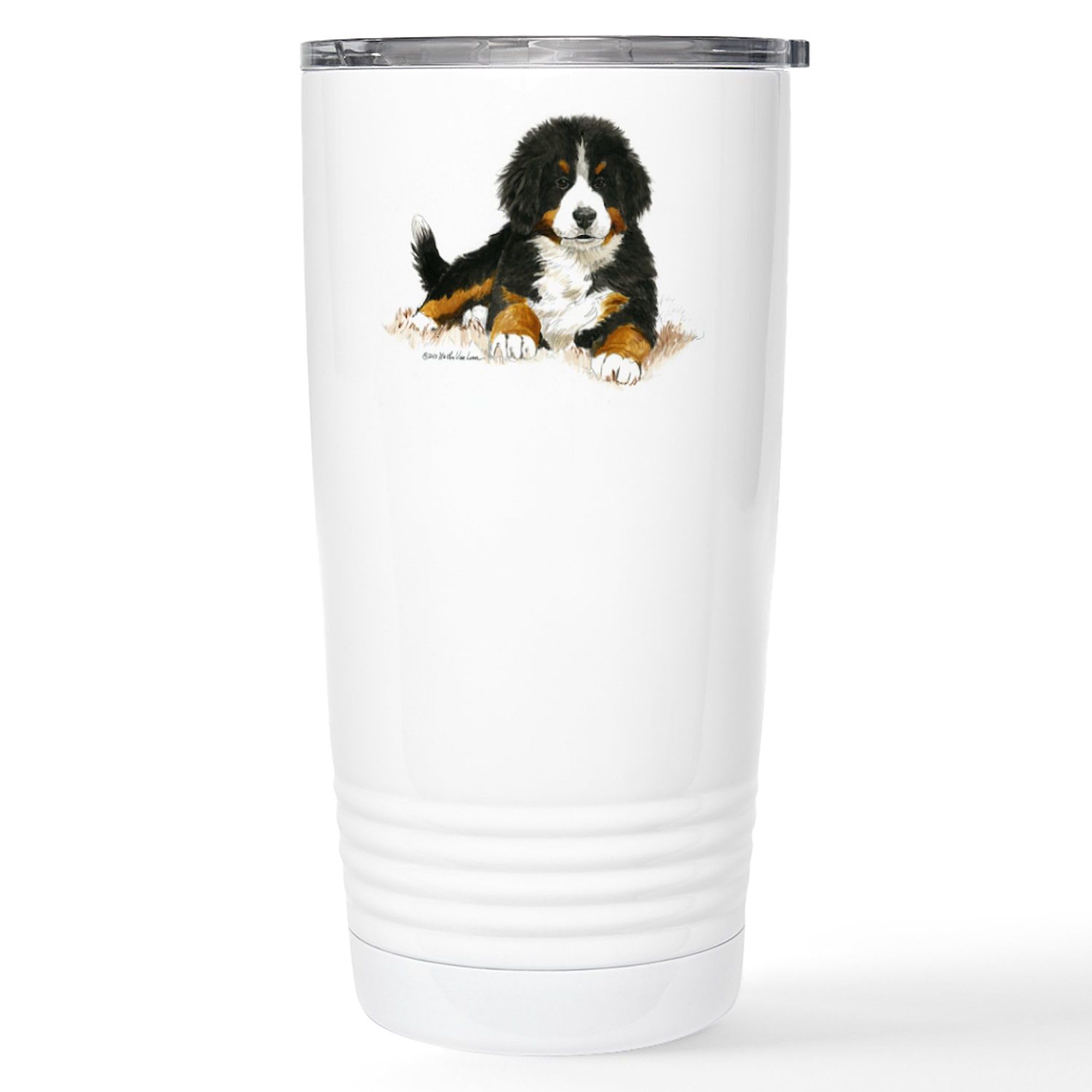 CafePress Bernese Mountain Dog Bright Eyes Travel Mug 20 oz. Insulated Stainless Steel Coffee Tumbler
