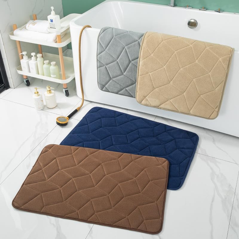 Miniatura 3 de Tapete de baño de lujo, tapete de baño de microfibra extrasuave y absorbente, antideslizante y esponjoso, lavable a máquina, tapete para el suelo