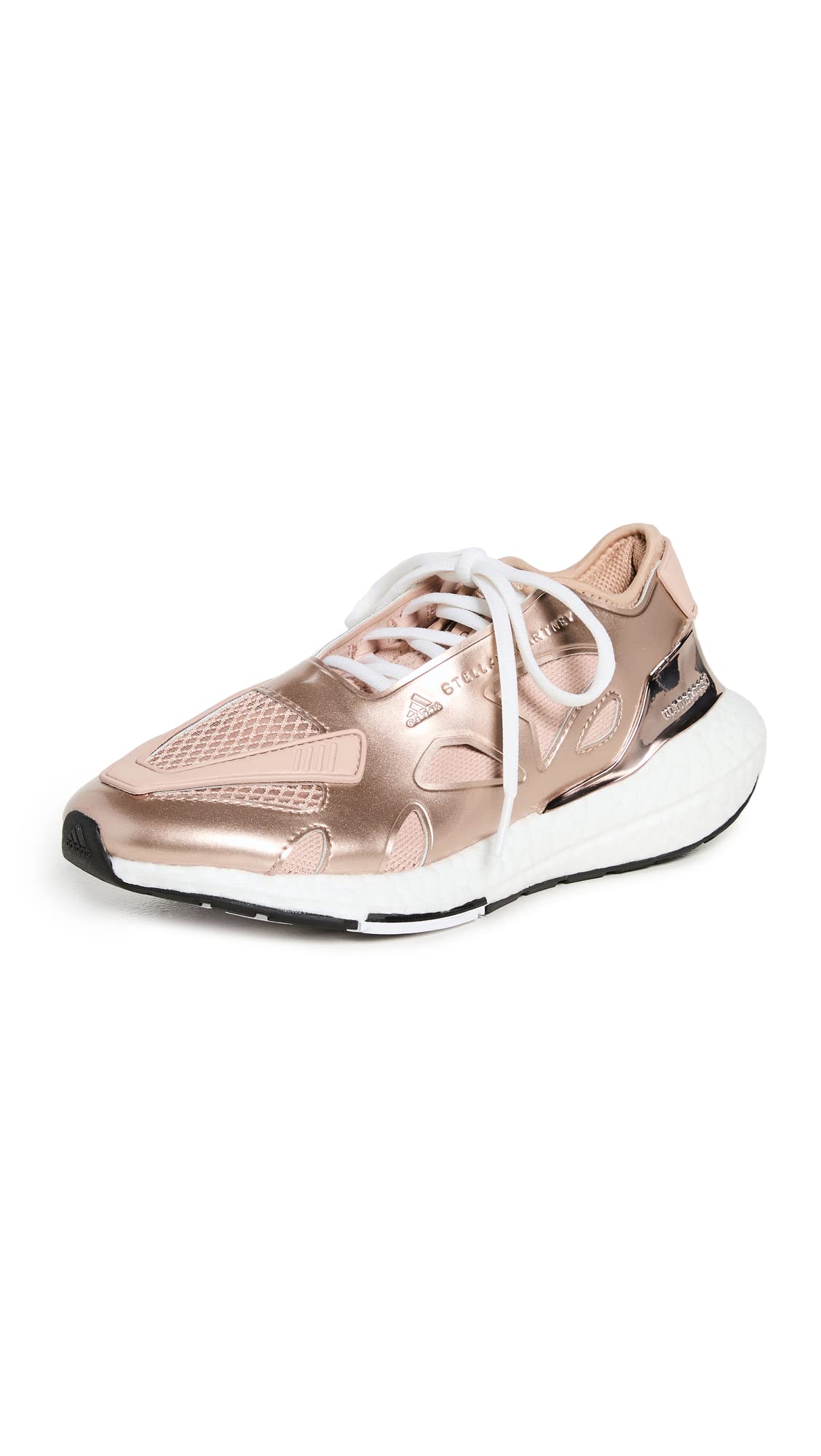 adidas by Stella McCartney Women's Asmc Ultraboost 22 Sneakers, Aspeme/Ftwwht/Cblack, Tan, Metallic, Rose Gold, 6 Medium US