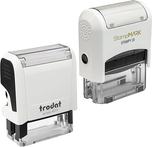 Miniatura 2 de Sello autoentintado personalizado para oficina, 1 línea, pequeño, elige entre 15 colores de tinta