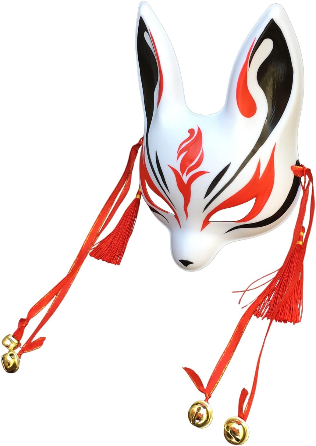 Little Bunny Kitsune Mask, Traditional Japanese Cosplay Rabbit Fox Kabuki Mask Kimono Costume Accessories Room Decor