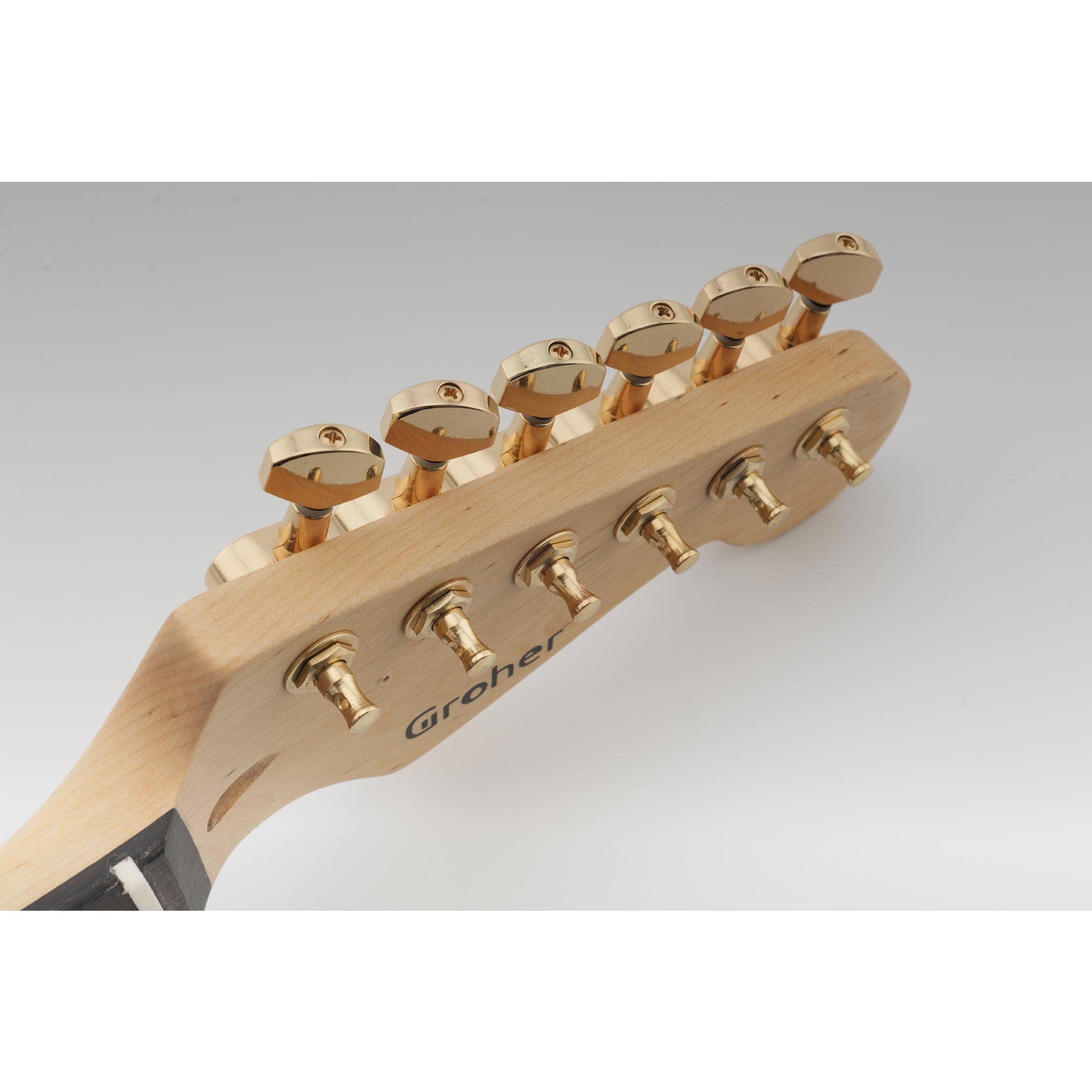 Musiclily 6 w Linii Klucze Gitaryowe Tunery Kołki do Strojenia do Gitary Elektrycznej Fender Strat Tele, Złoty