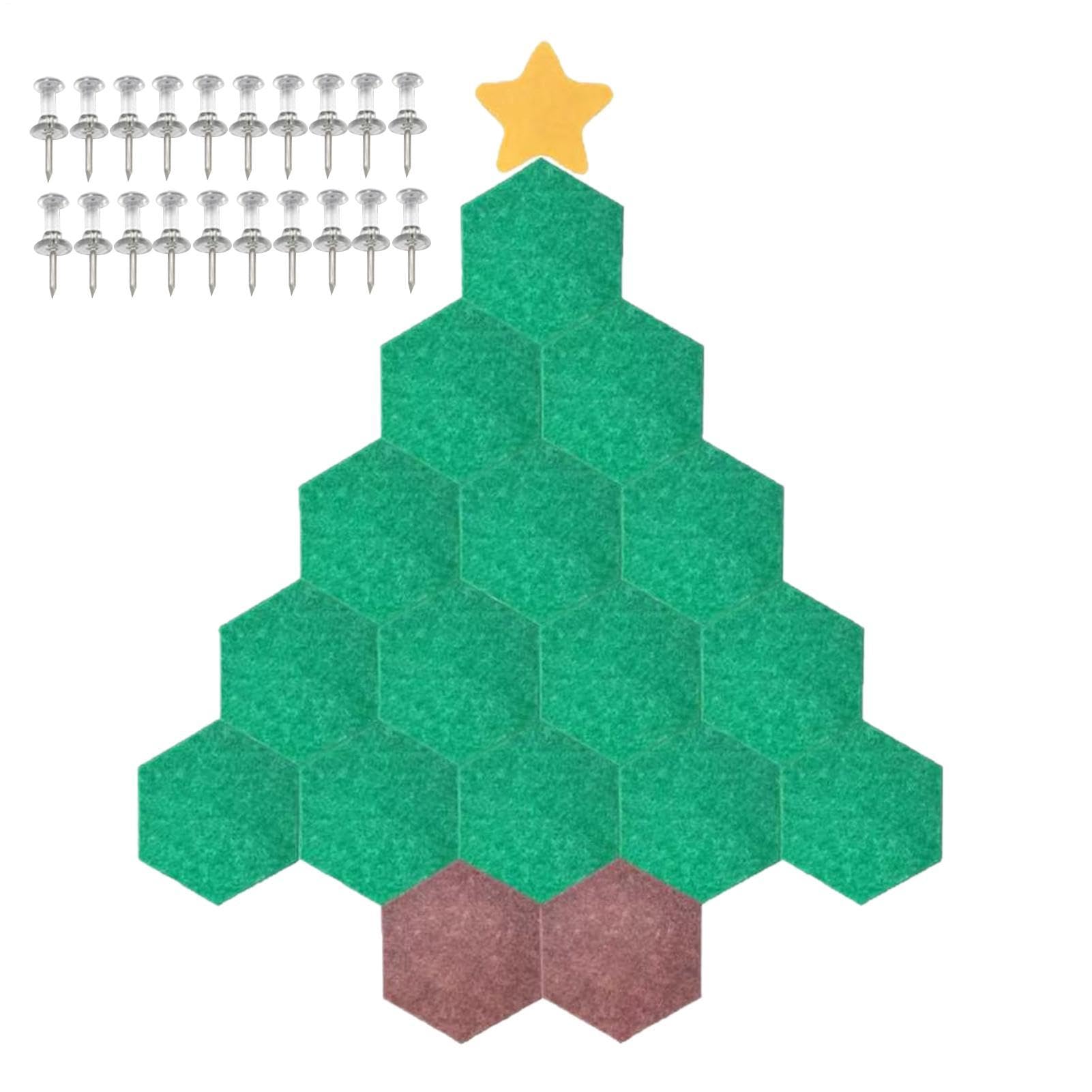 Genérico Árbol Navideño de Fieltro para Fotos 130 x 150 cm Decoración Mural
