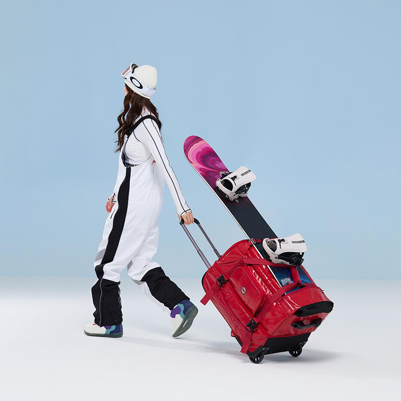 Walizka narciarska torba podróżna walizka na kółkach wodoodporny duży lekki miękki plecak snowboardowy torba sportowa z przegródkami na kółkach