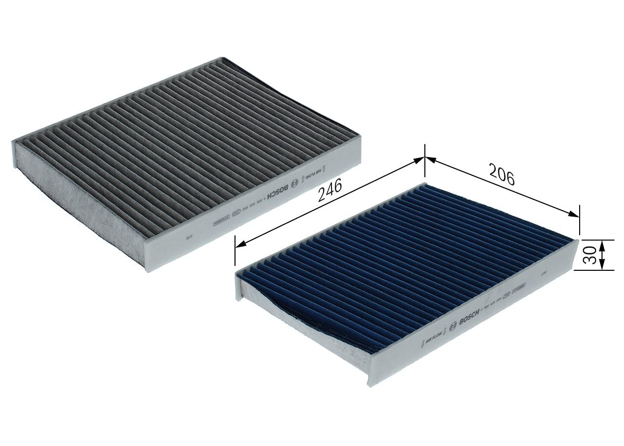 Bosch FILTER+pro Filtro Abitacolo A8658, Filtro di Ricambio ad Alta Efficienza - Agisce efficacemente contro polline, Polveri Sottili, muffe e batteri per un'aria più pulita all'interno del veicolo