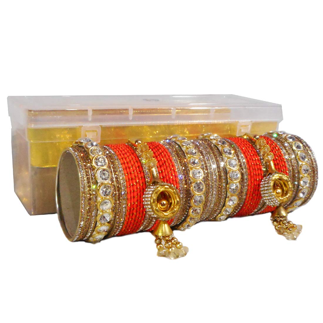 ROYAL BANGLES Matte Metal Zircon Bangles Kada Set with Beautiful Pendant Bangle Set for Womens (B09PRQ6FQR) Amazon Price History, Amazon Price Tracker