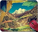 Office Mat Gebetsfahnen Im Himalaya-Gebirge Nepal Vintage Retro-Stil Office Mauspad Verschleißfest Gaming Mauspad Mikrofaser Mouse Mat Für Spiele Laptop 25X30Cm