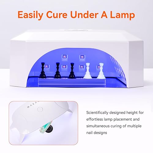 Miniatura 42 de Makartt Soporte de uñas para uñas a presión, práctica de pintura artística, soporte magnético para pintar uñas, soporte para diseños de uñas Aurora