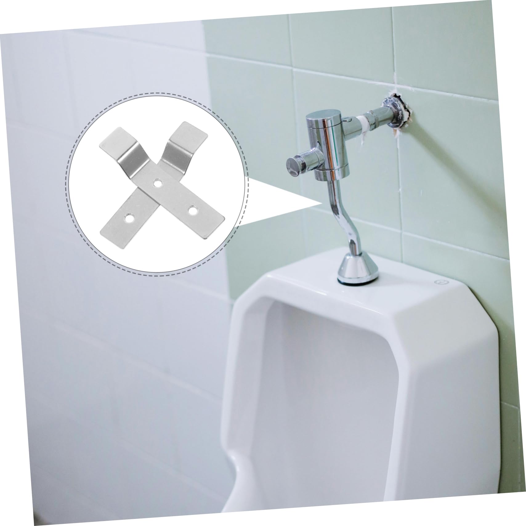 Veemoon 1 Set Urinal Hook Urinal Wall Bracket Urinal Wall Mounted Holder Urinal Hanger Bracket Urinal Partition Brackets Urinals Wall Mount Bracket Urinal Accessory Stainless Steel Silver