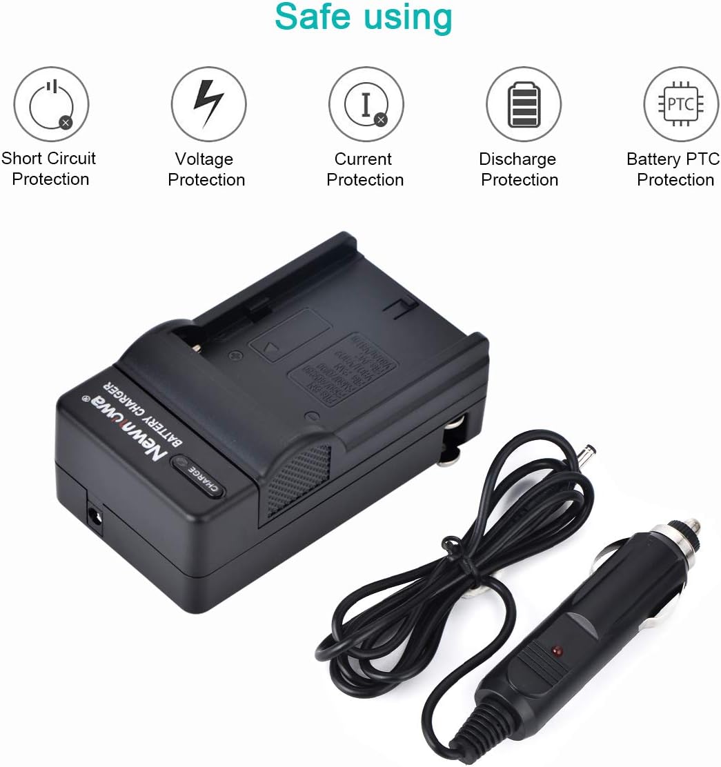 Newmowa NP-FM500H Replacement Battery (2-Pack) and Charger Kit for Sony Alpha A57 A58 A65 A77 A99 A500 A550 A560 A580 A700 A850 A900 Sony SLT a99 II