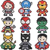 Finduat 5D DIY Diamond Painting Kits for Kids, Mosaic Sticker by Numbers Kits Arts and Crafts Set for Children ( 9 Piece )