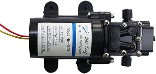 NUZAMAS NEW 12V High Pressure Diaphragm Self Priming Water Pump 80W 100PSI 5.0L/min for Caravan/RV/Boat/Marine