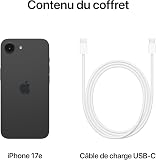 Apple iPhone 17e 256 Go : Écran Super Retina XDR 6,1 Pouces, Puce A19, Autonomie d’Une journée, Caméra Fusion 48 MP ; Noir - 6