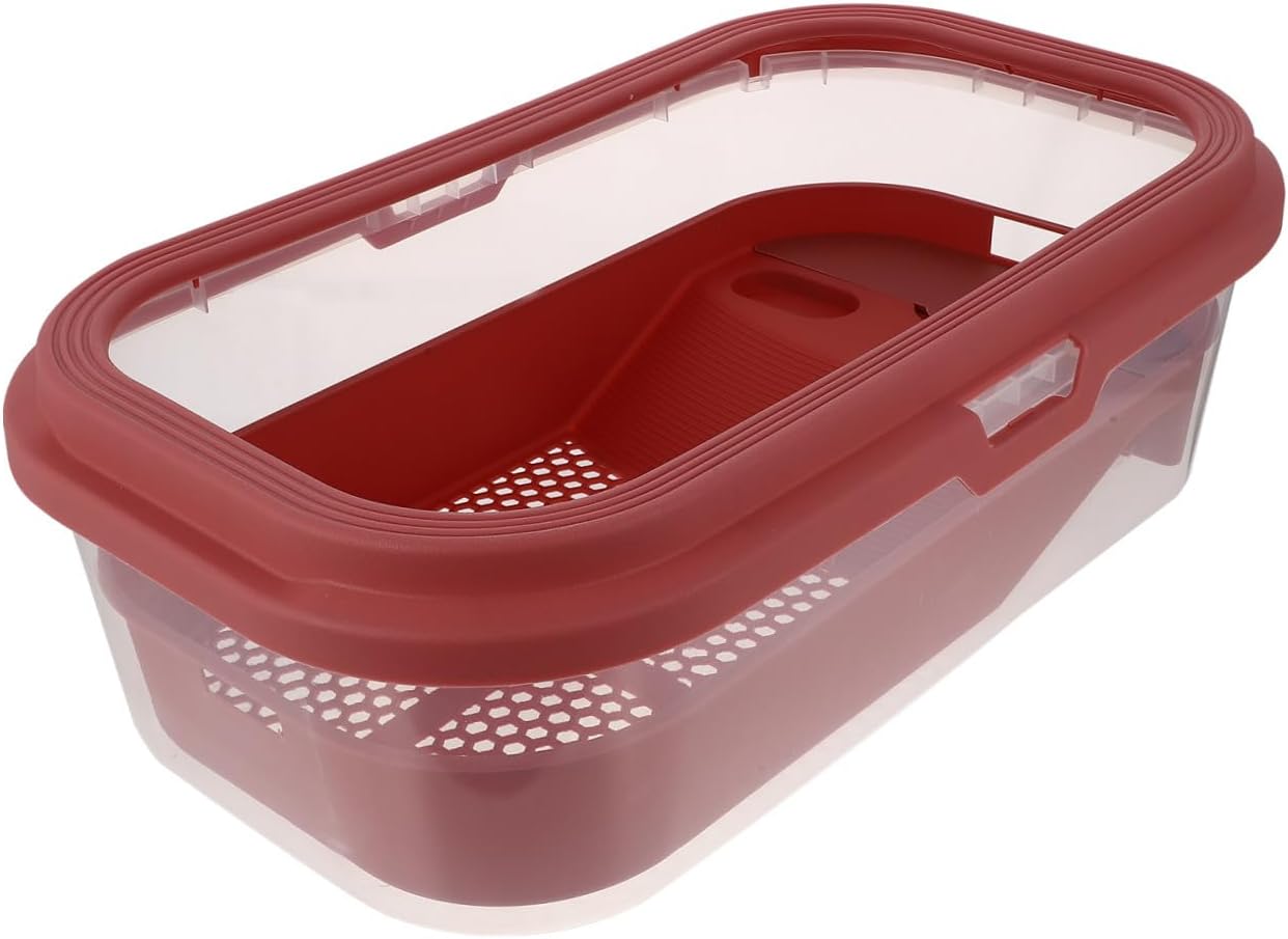 Large Home Turtle Tank Basking Platform Plastic Turtle Feeding Container Pink