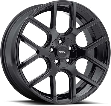 عجلة Voxx LAGO سوداء لامعة بلمسة نهائية مطلية 18 x 8. بوصة/5 x 112 مم، إزاحة 40 مم