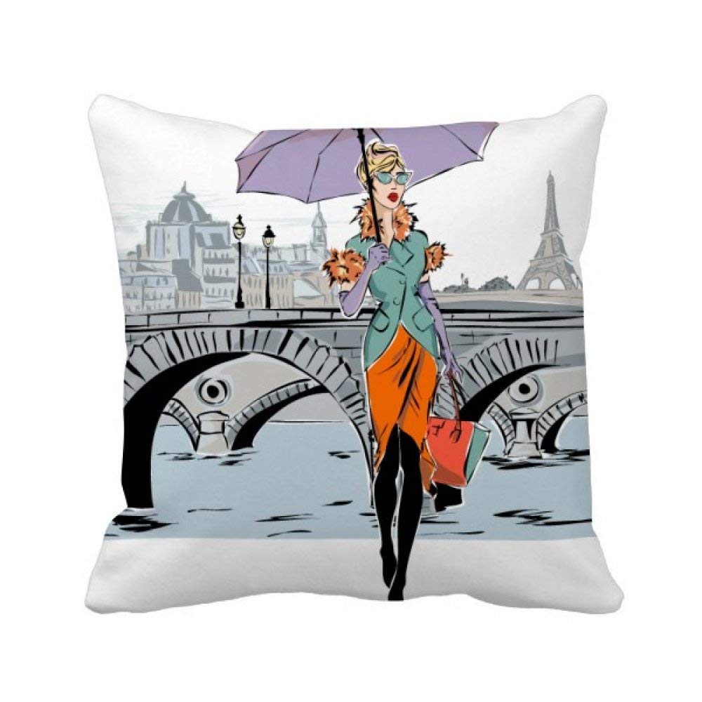 Housse de coussin France Mark Lady River Bridge pour salon chic
