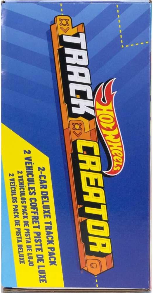 Hot Wheels Oyuncak Araba Parça Seti, Track Creator Deluxe Paketi ve 2 1:64 Ölçekli Döküm Araçlar, 25 Feet Farklı Uzunlukta Hızlı Geçmeli Parça ve Konnektörler (Amazon'a Özel)