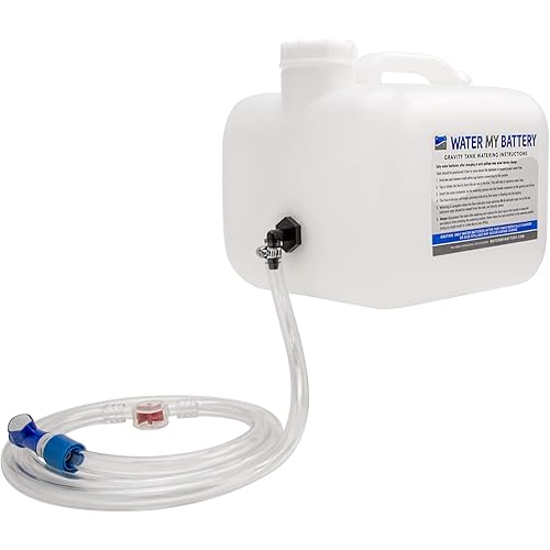 Gravity Tank (2.5 gal) for Battery Watering Systems Steady Flow of Water | Blue Connector Compatible