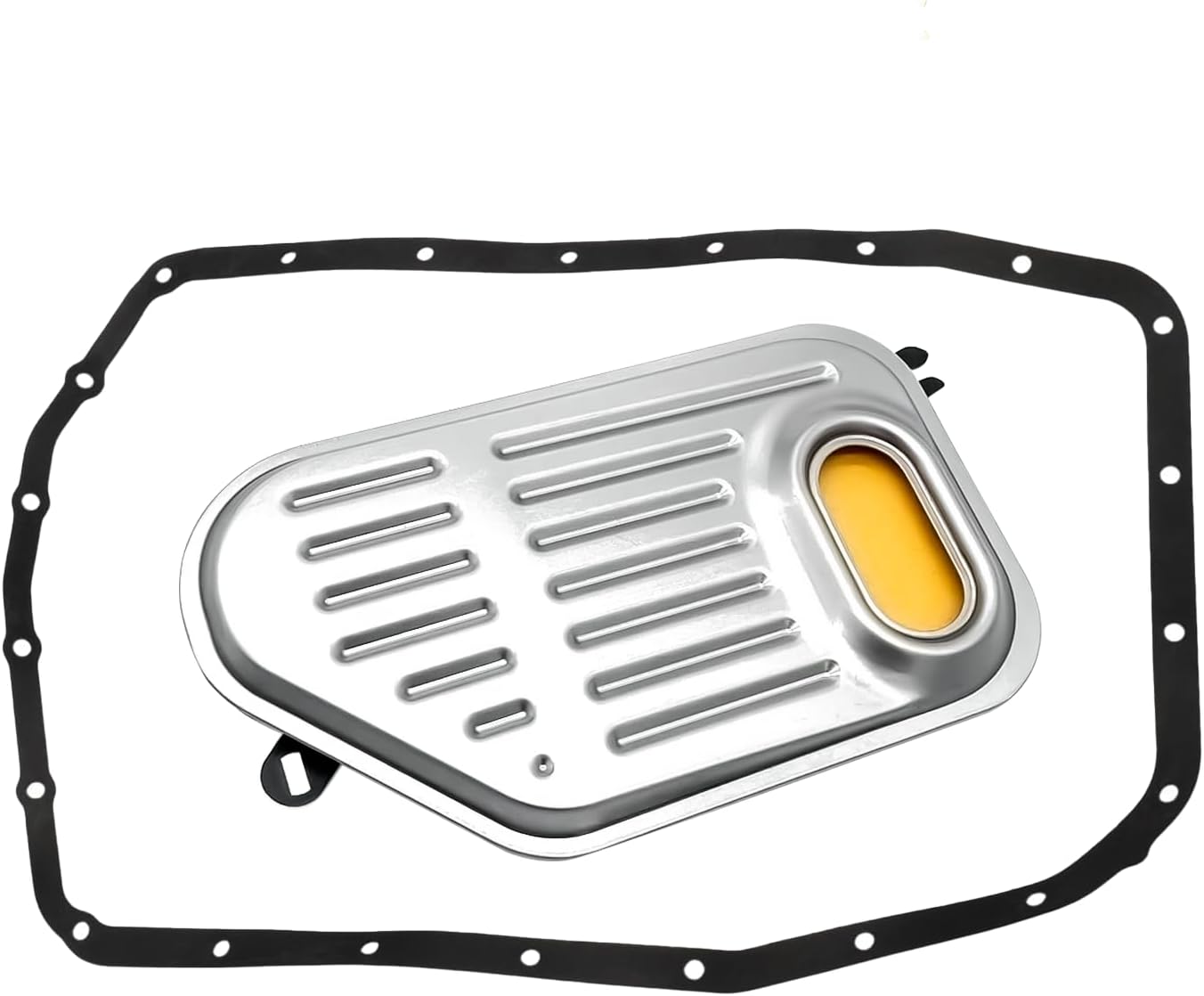 Transmission Filter Gasket for BMW 330i Durable Black Engine Automatic Transmission Oil Filter Metal, 24152333915, 24341423376