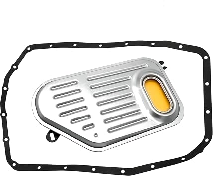 Transmission Filter Gasket for BMW 330i Durable Black Engine Automatic Transmission Oil Filter Metal, 24152333915, 24341423376