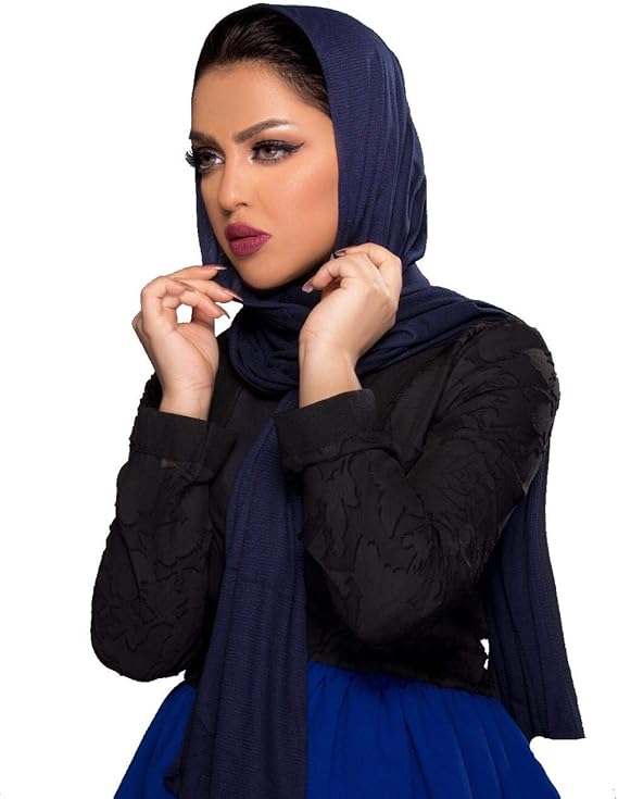 HIJAB VIP Checked Hijab, Soft Breathable Cotton, Classic Muslim