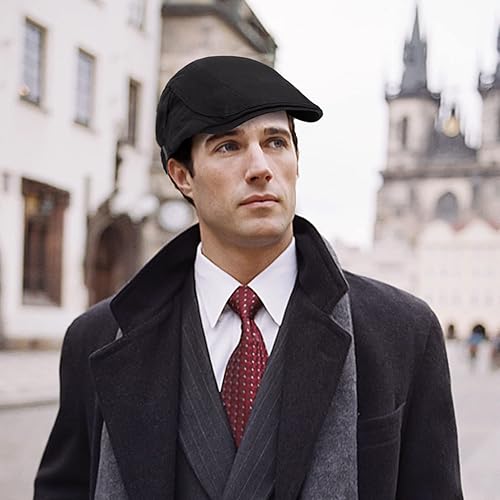 Miniatura 4 de 2 unidades de gorras planas de algodón para hombre Ivy Gatsby Newsboy, sombrero de caza