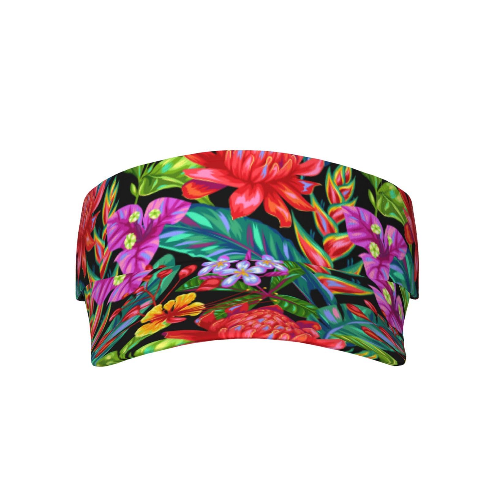 Melbrakin Unisex Hawaii-1A Hawaii Floral Visor Cap Sun Hat For Women Men,Sport Empty Top Baseball Cap,Tennis Visor,Golf Visor