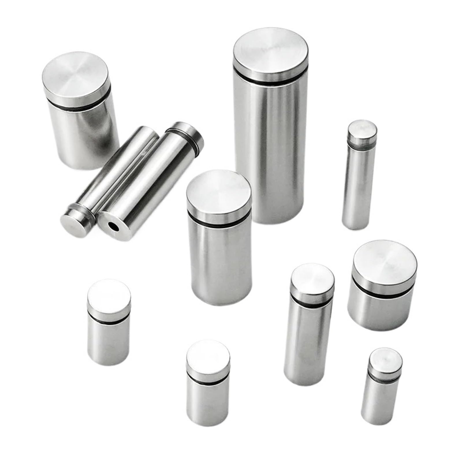 publicitarios de Acero Inoxidable Clavos, 20-50 Tornillos de Acero Inoxidable for Separar Carteles, adecuados for Fijaciones de separadores for Carteles de Vidrio(16x30mm,40 PCS)