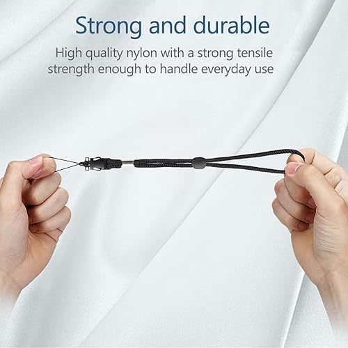 Miniatura 4 de Digital Nc Paquete de 2 correas de muñeca (estilo de lenca) ajustables con liberación rápida compatible con Nikon P900, Negro & blanco