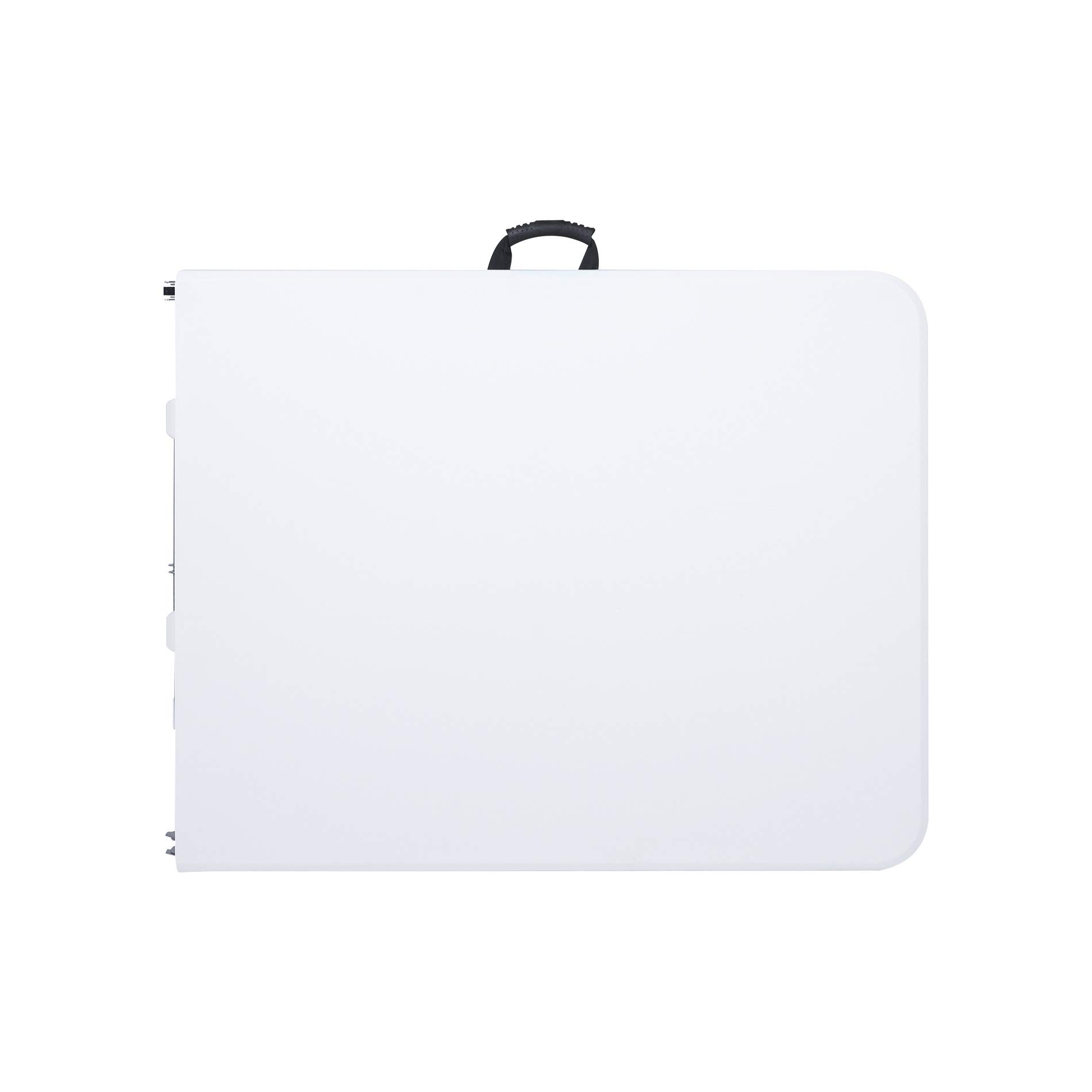 Rebecca Mobili Tavolo Richiudibile, Tavoli A Valigetta Bianco, Plastica Acciaio, Per Campeggio Giardino, Feste Sagre - Misure: 74 x180 x 74 cm (HxLxP) - Art. RE6579