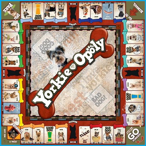 Late for The Sky Yorkie-Opoly juego de mesa para fanáticos de Yorkshire Terrier miniatura 4