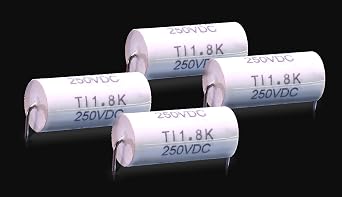 4 Four Tecate Inc. 2.2uF Capacitors for Audio Applications 250Vdc 10% Wrap & Fill Metal-Doped Polymer Dielectric for Tweeters