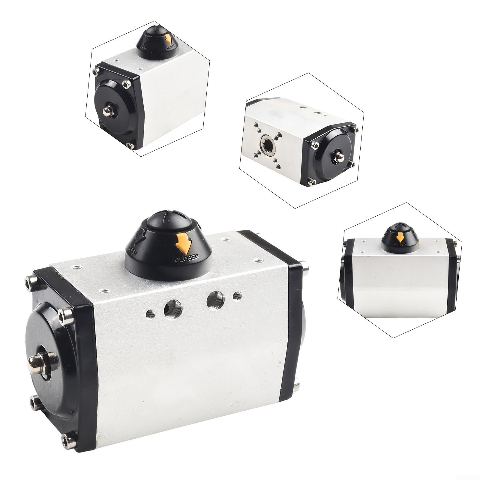 Attuatore pneumatico AT40/AT52 Valvole a sfera ad azione 90°, corpo in alluminio, pressione nominale 0,3–0,7 MPa, automazione e controllo di processo (GT63)