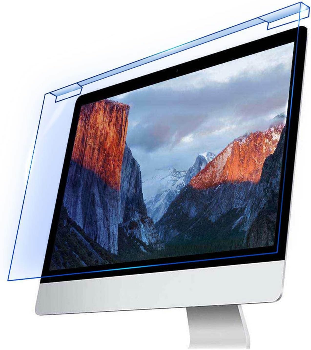 for iMac 27" inch Compoter PC Monitor [Anti Blue Light] Screen Protector, Eye Protection, Reduce Eye Strain, SuperGuardZ, UV Blocking, Hanging Type Panel Cover Filter
