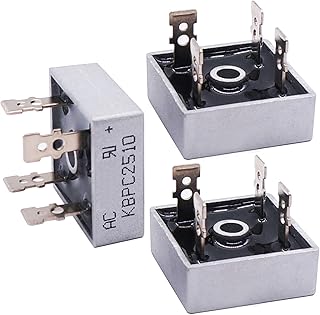 Twidec /3Pcs Rectifier 25A 1000V AC to DC Full Wave Single Phase Metal Housing Electronic Bridge Rectifier Diode KBPC-2510