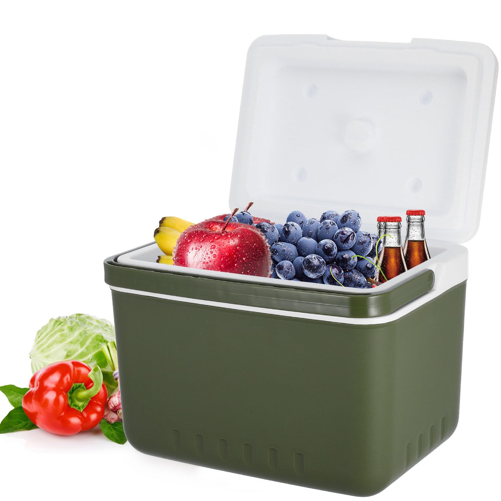 Frigorifero Portatile 6l con Isolamento Termico e Maniglia, Box Termico per Alimenti da Viaggio e Campeggio, Contenitore Refrigerante per Picnic, Barbecue e Attività Outdoor