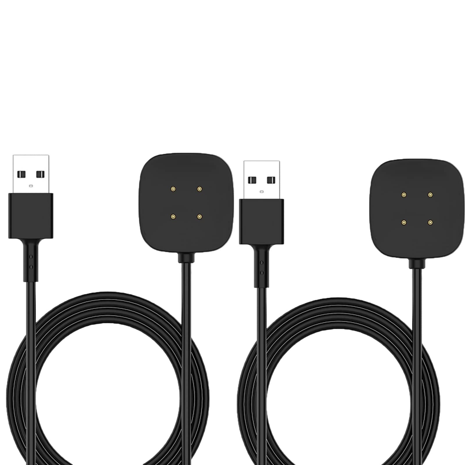 Photo 1 of SZBAMI 2 Pack Charging Cable for Versa 4/Sense/Versa 3/Sense 2, 3.2 Ft USB Magnetic Charger for Versa 3/Versa 4/Sense2/Sense 2pack-Black