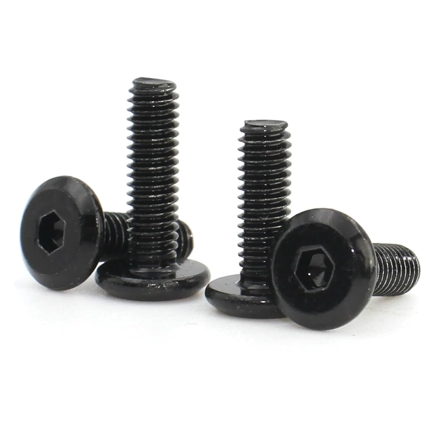 50-10PCS Black 304 Stainless Steel M3 /4/5 /6/8 Hexagon Hex Socket Hypotenuse Flat Head Screw Bolt Down Side Furniture(60mm,M8 (10pcs))