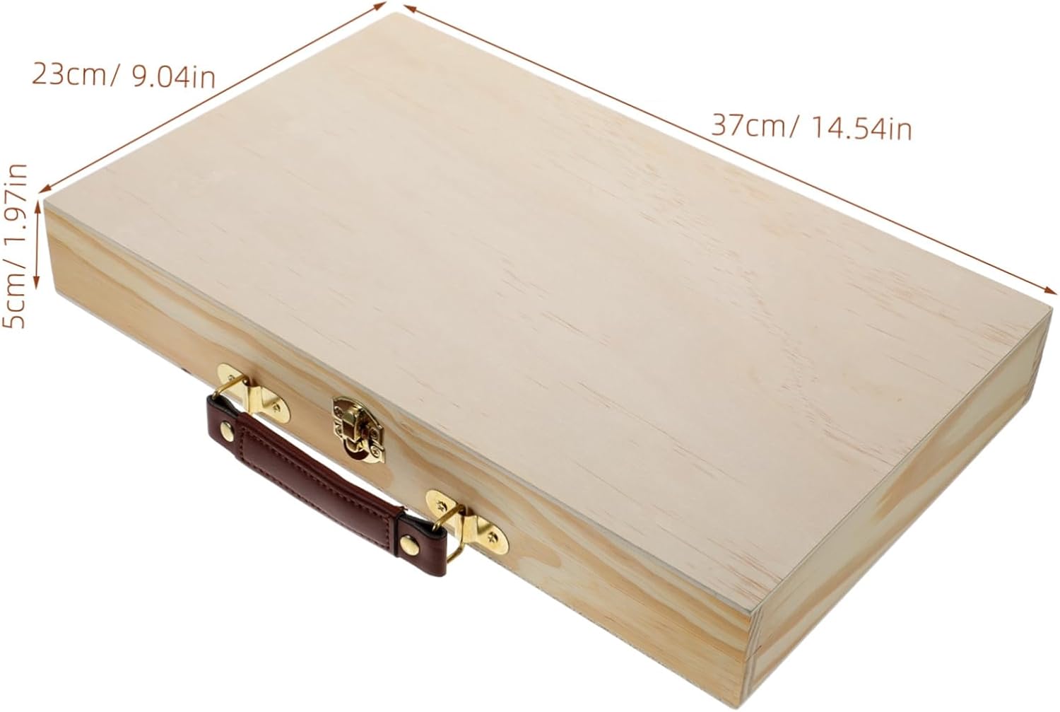 SEWOART 1pc Lightweight Wooden Art Storage Box for Paint and Pigments Portable Multi-Purpose Case for Outdoor Artists and Students and Practical Design