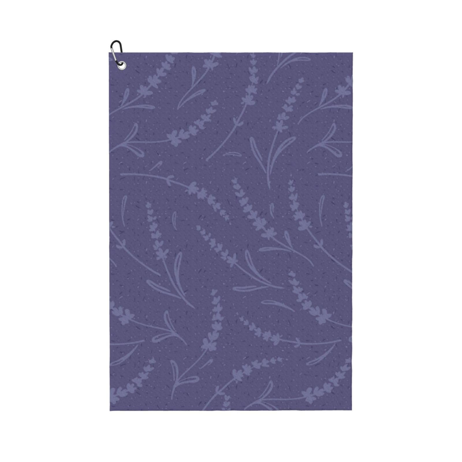 Hnnkloy Lavender Pattern, 16x24 in Portable Waffle Golf Towels with Carabiner Clip for Golf Bag