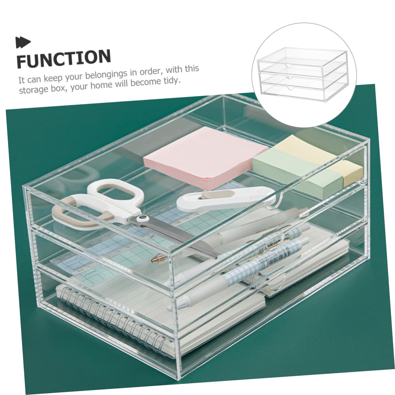 Organizzatore per Scrivania Contenitore per Cosmetici Organizer per Trucco Scatola Portaoggetti Multistrato Adatto per Toeletta e Camera da Letto