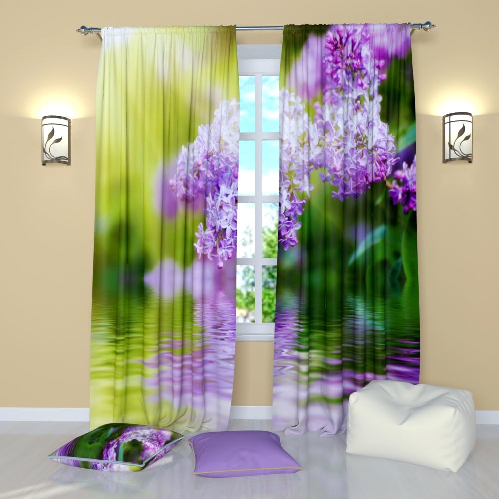 Factory4me Ocean View Window Curtains Beach Style Landscape Nature Scenes Sea Drapes Picturesque Fantasy Scenery Colorful Window Set of 2 84 inches Panels for Living Room Bedroom Kitchen