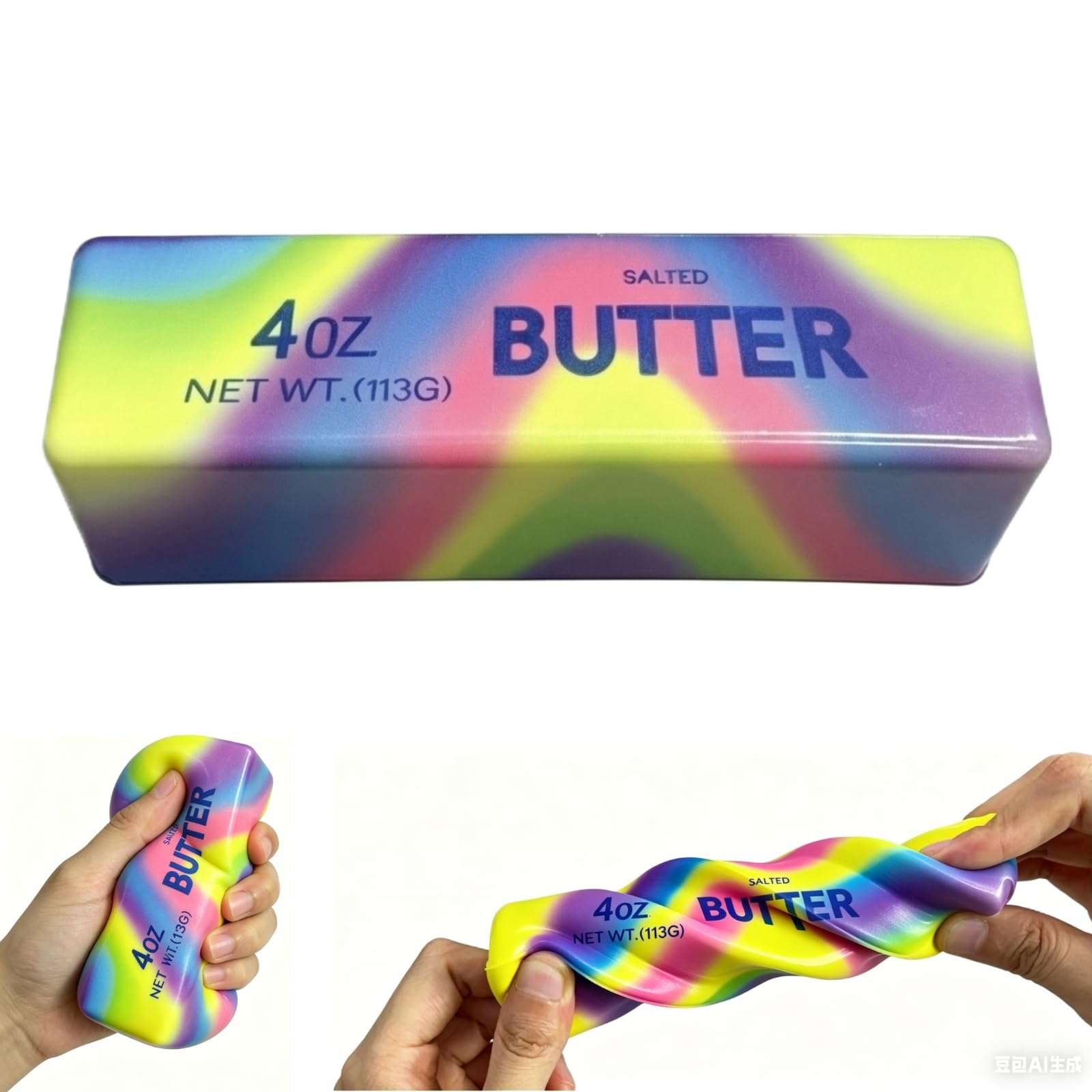 23CM Giant Butter Squishy, Jumbo Big Butter Stress Ball, Cute Sensory Fidget Stress Balls for Adults Stress & Anxiety Relief, Ideal for ADHD, Autism, Office Desk, Classroom & Party Favors (E1-13.5CM)
