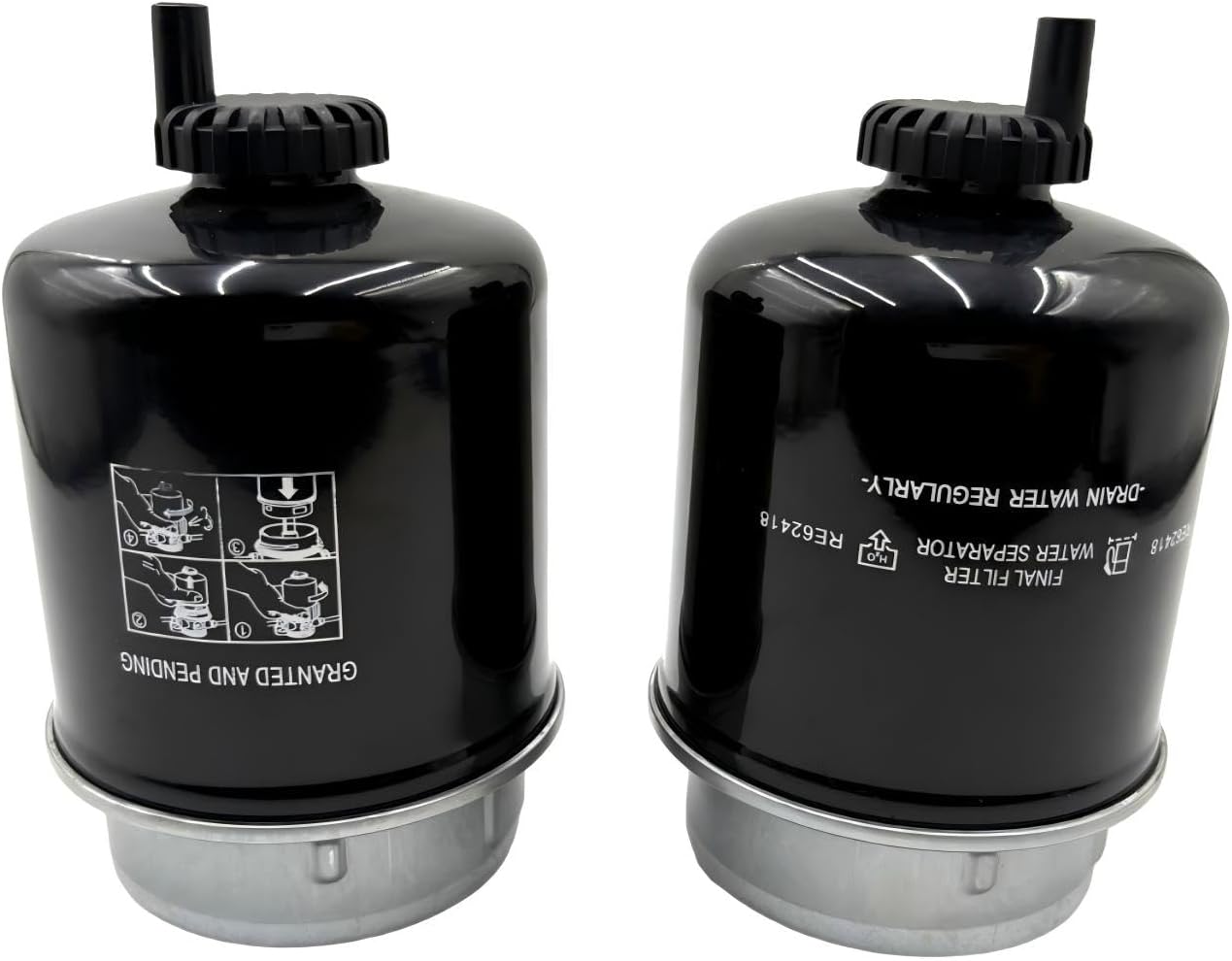 (Pack of 2) Veyronix Heavy Duty BF7673-D Fuel Filter Compatible with John Deere 5M 5G 5M 5000 6000 SERIES Tractors Compatible With CAT 216B 247B3 414E 901CC Replace P550351 FS19516 33531 RE50455