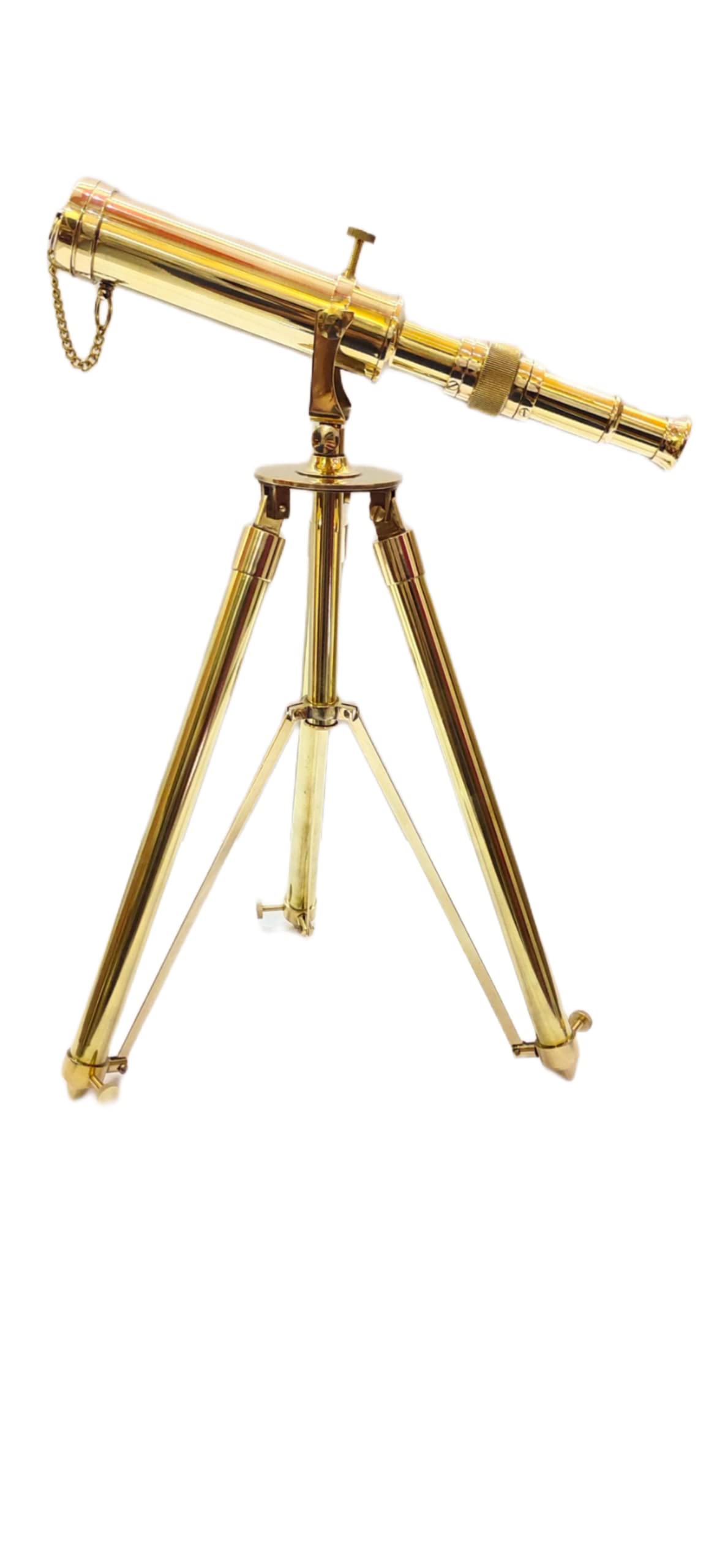 Vintage Brass Telescope on Full Brass Tripod Stand Antique Desktop Brass Telescope Antique Finish Spyglass Nautical Beautiful On Brass Tripod Stand