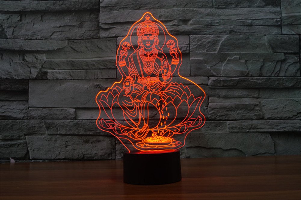 Amazon | ATD 4つ手仏像3d Optical Illusionアクリルカラフル
